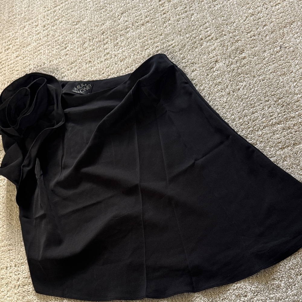 Elegant Black Women's Blouse With Rose